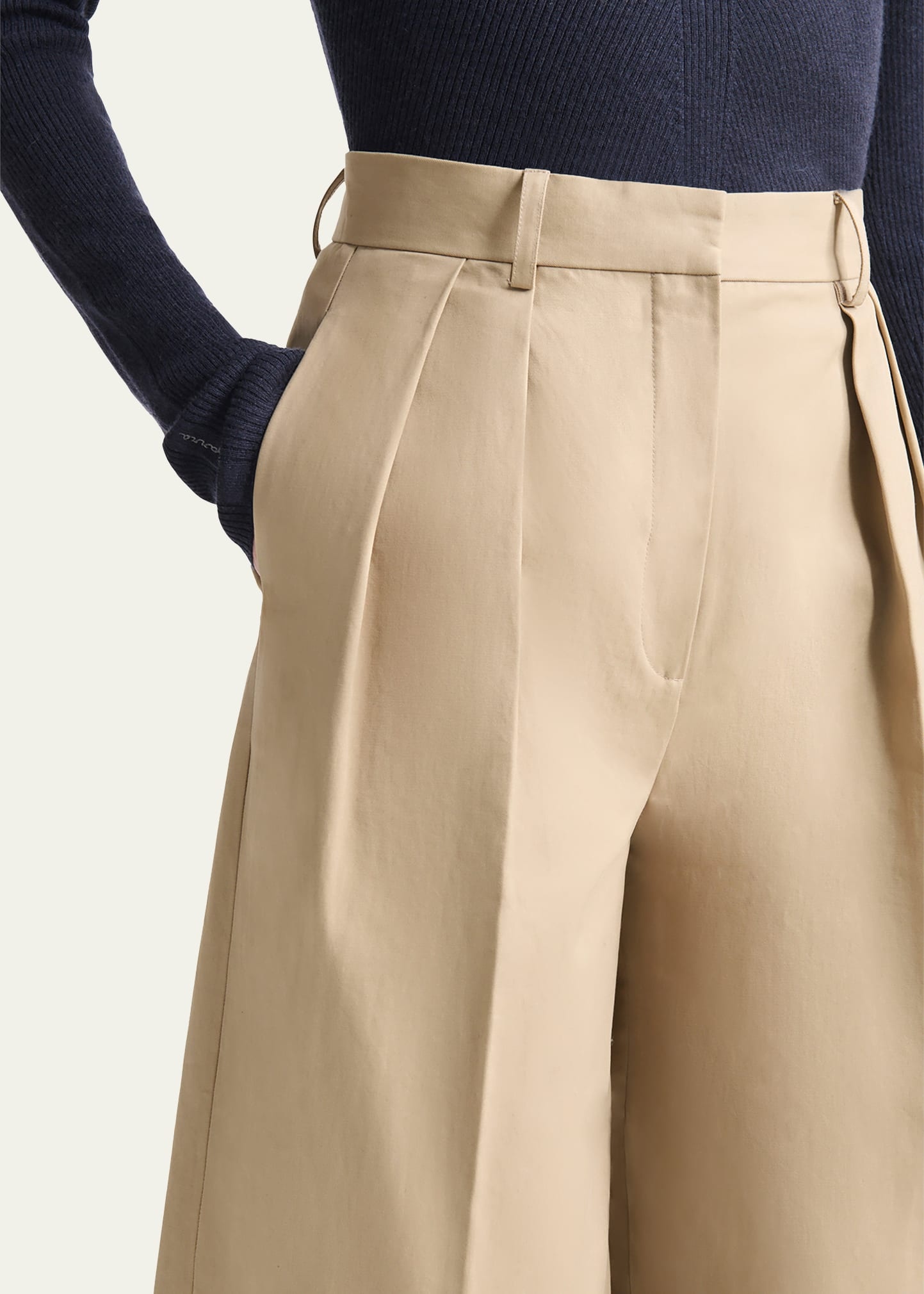 Dash Pleated Wide-Leg Ankle Pants - 5