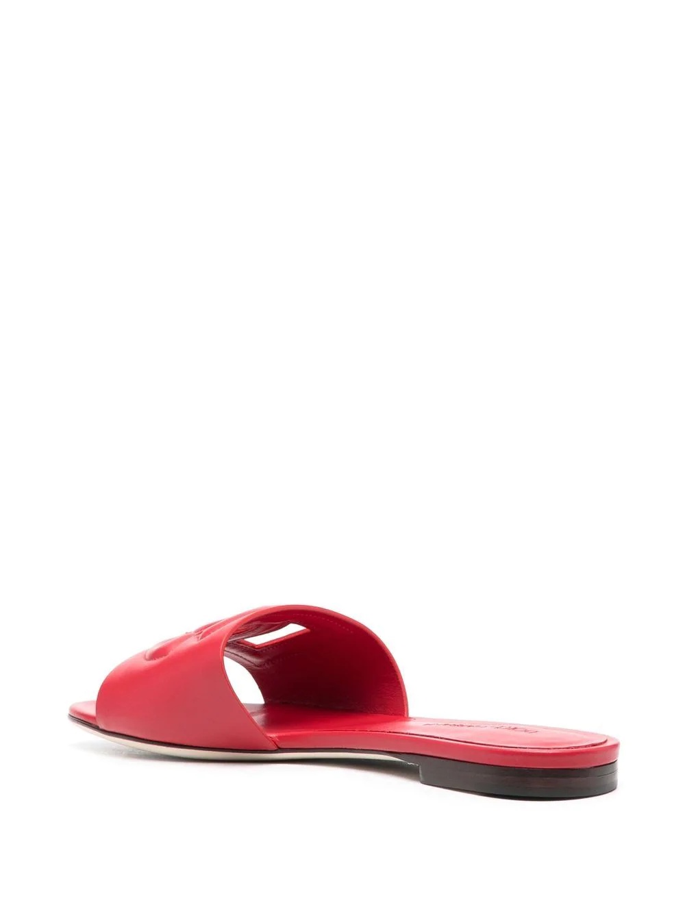 logo-embossed leather sandals - 3