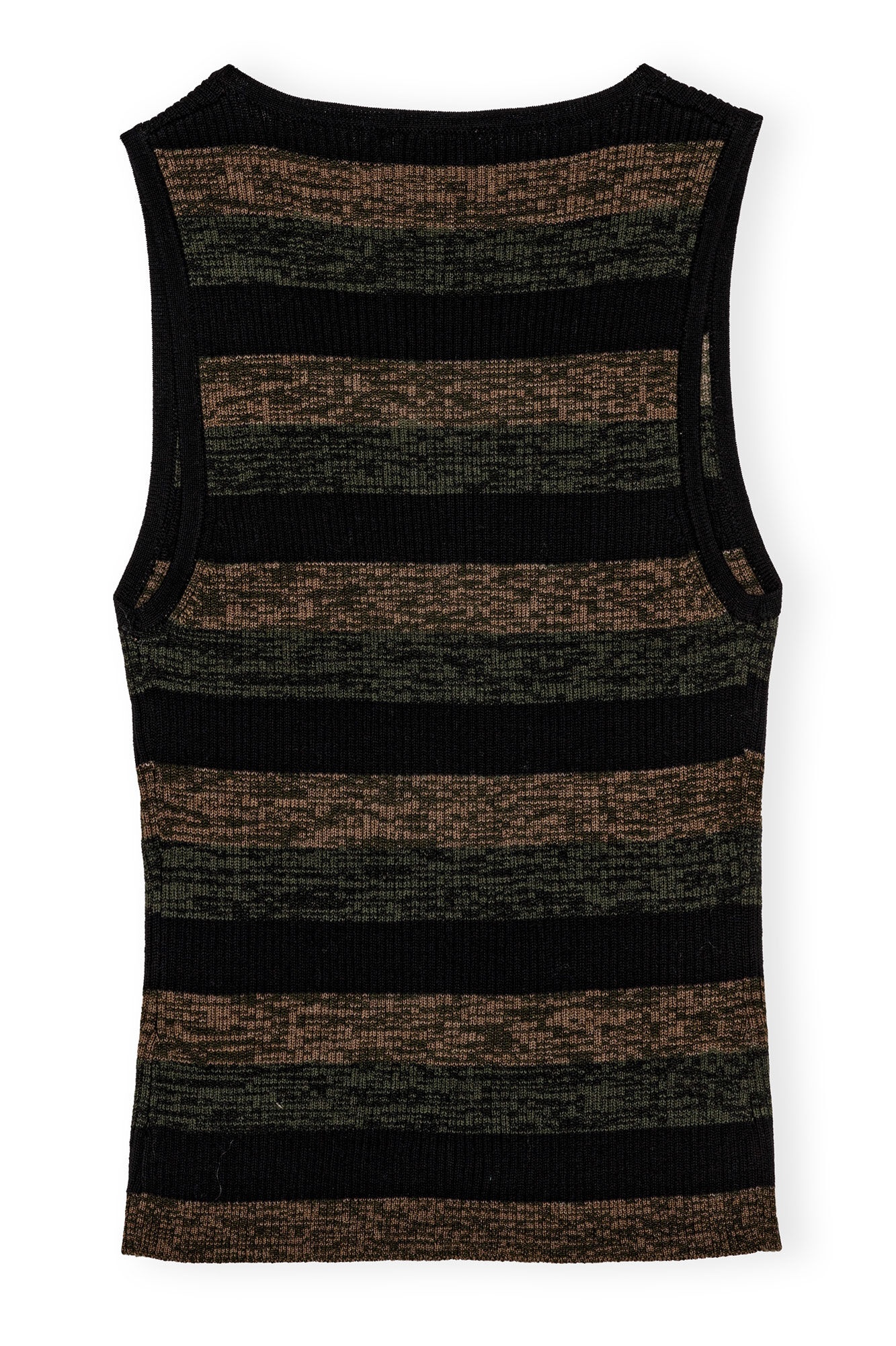 GANNI｜VESTS (MINI RIBBED MERINO TIE TOP (K2291 999)) Mini Ribbed Merino Tie Top