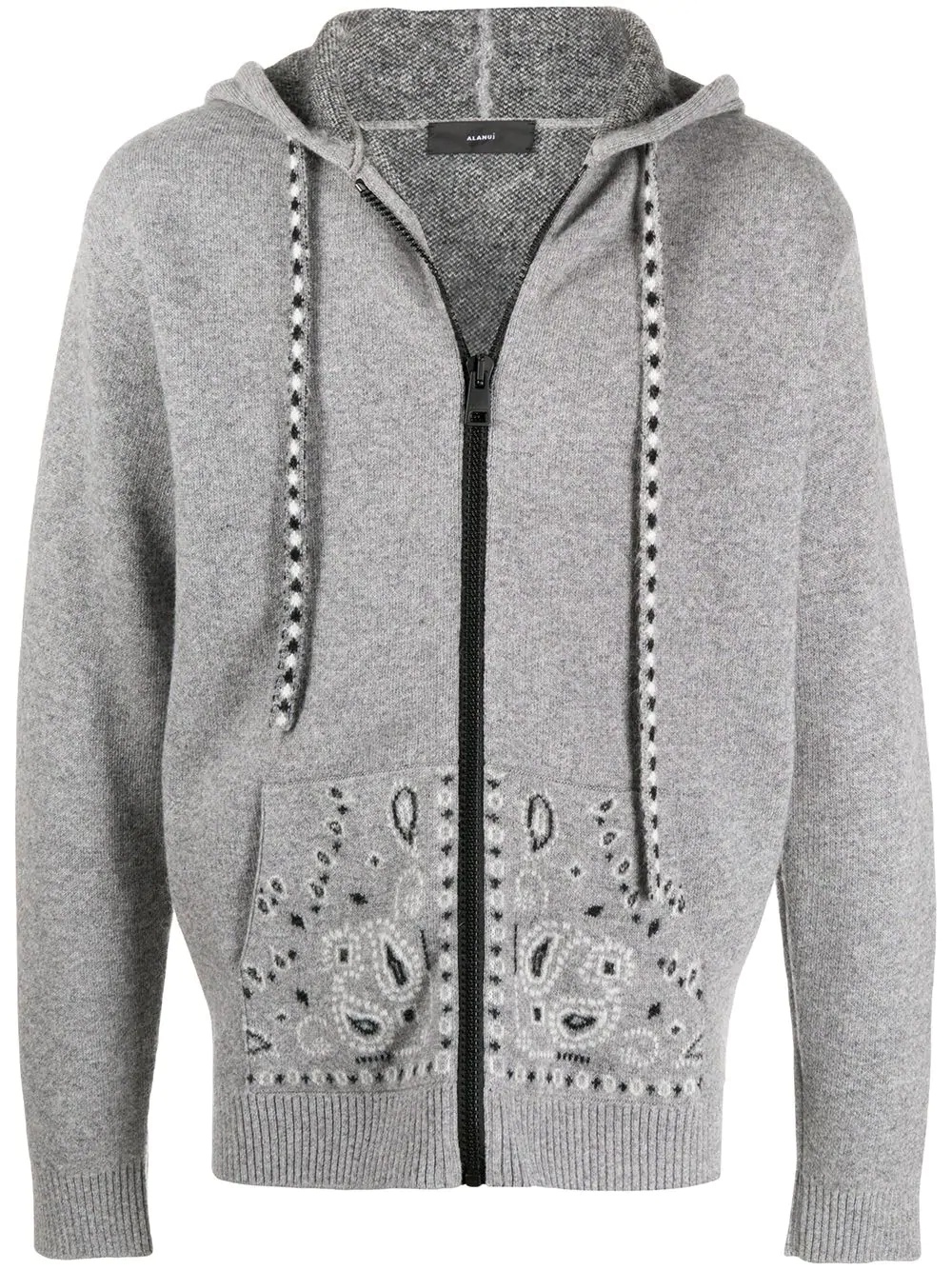 paisley print zipped hoodie - 1