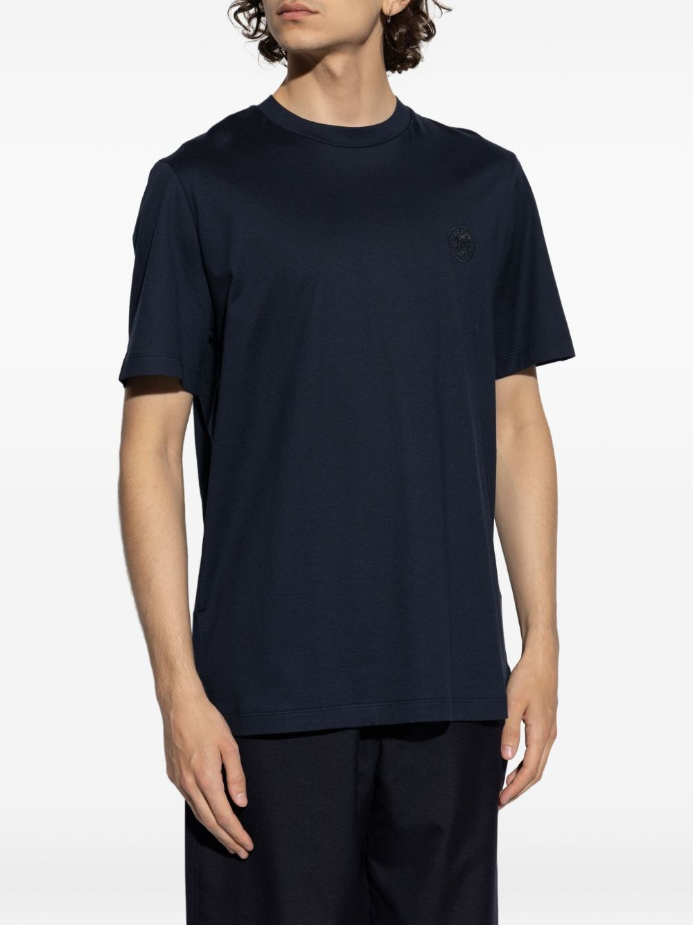 logo-embroidered T-shirt - 3