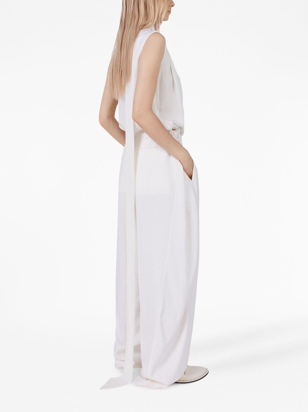 one-shoulder neck-strap blouse - 3