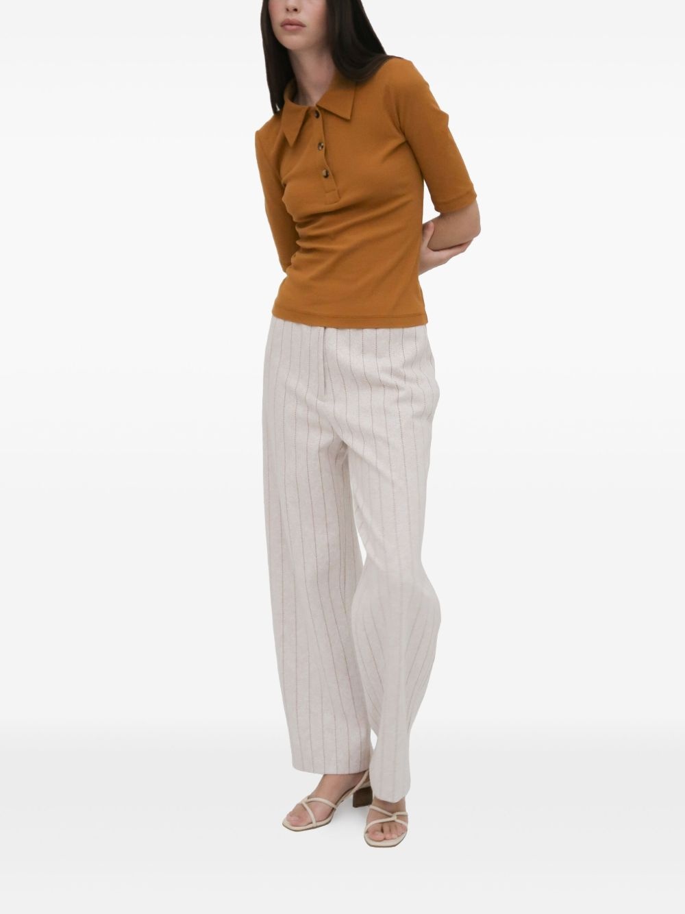 buttoned-up polo top - 3