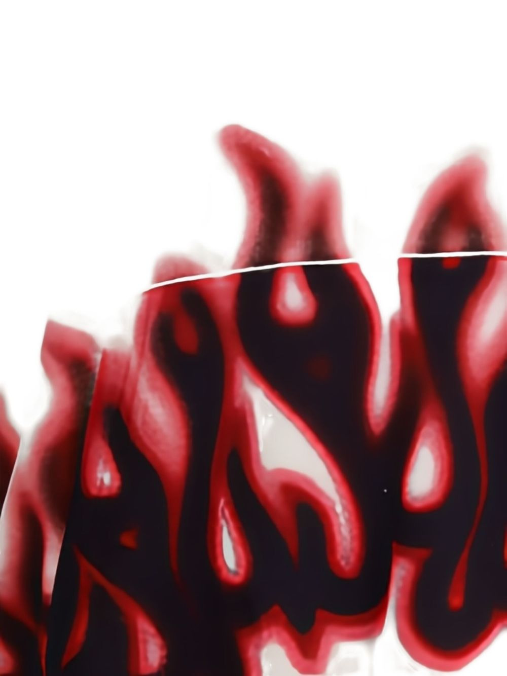 flame-print hoodie - 3