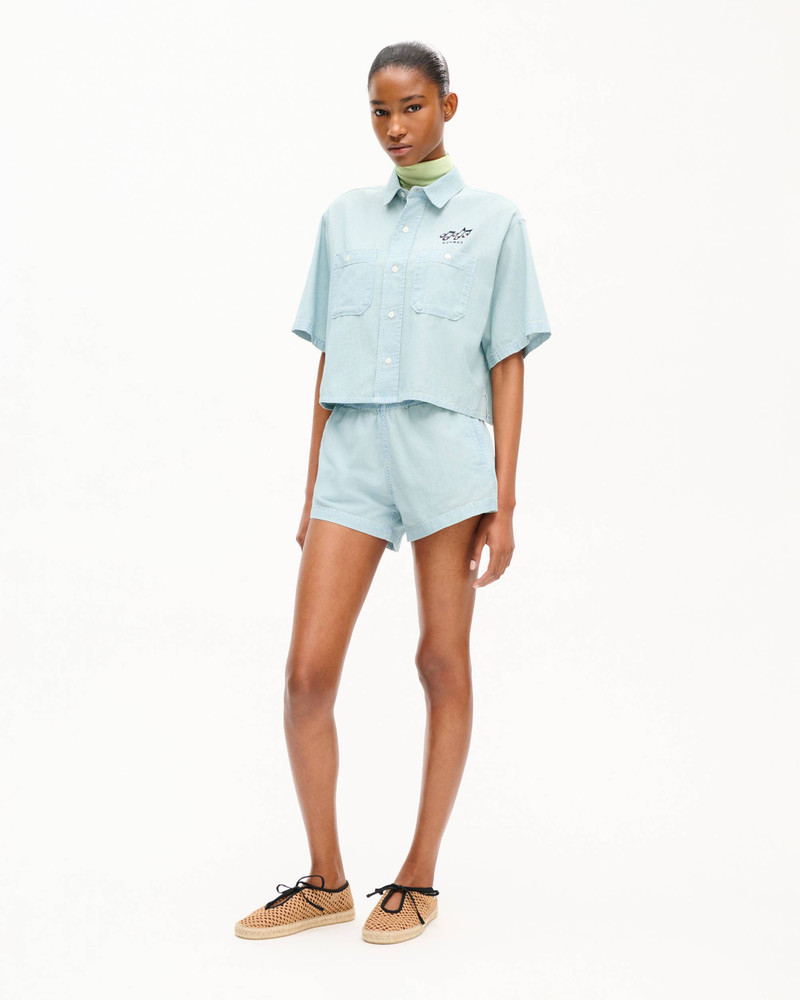 KENZO 'KENZO Sounds' shorts in washed chambray outlook