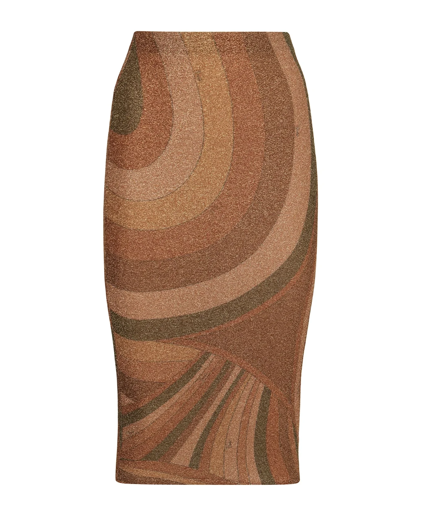 Gonna Midi In Jersey Lamé - 1