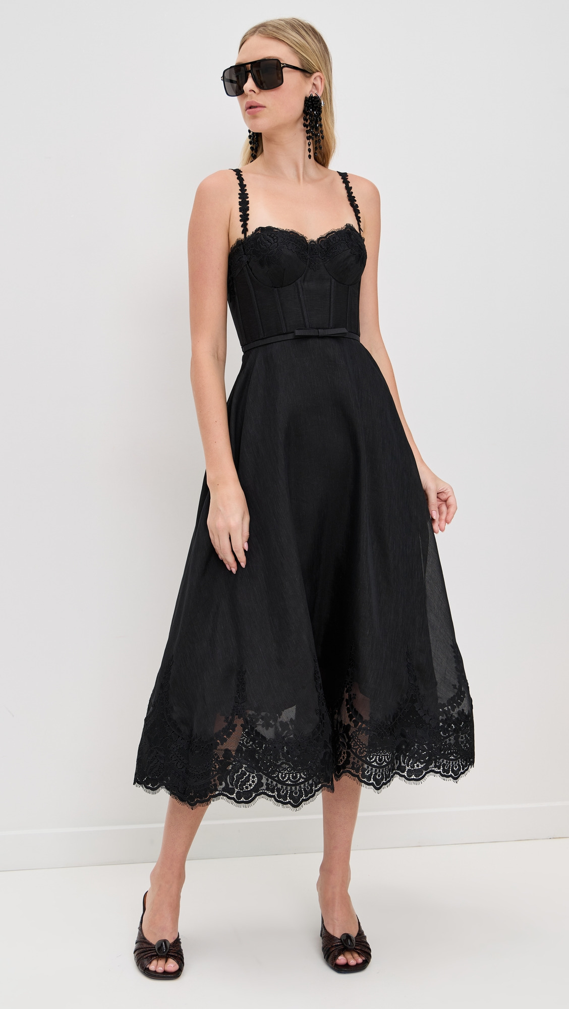 Hypnotic Lace Trim Picnic Dress - 4