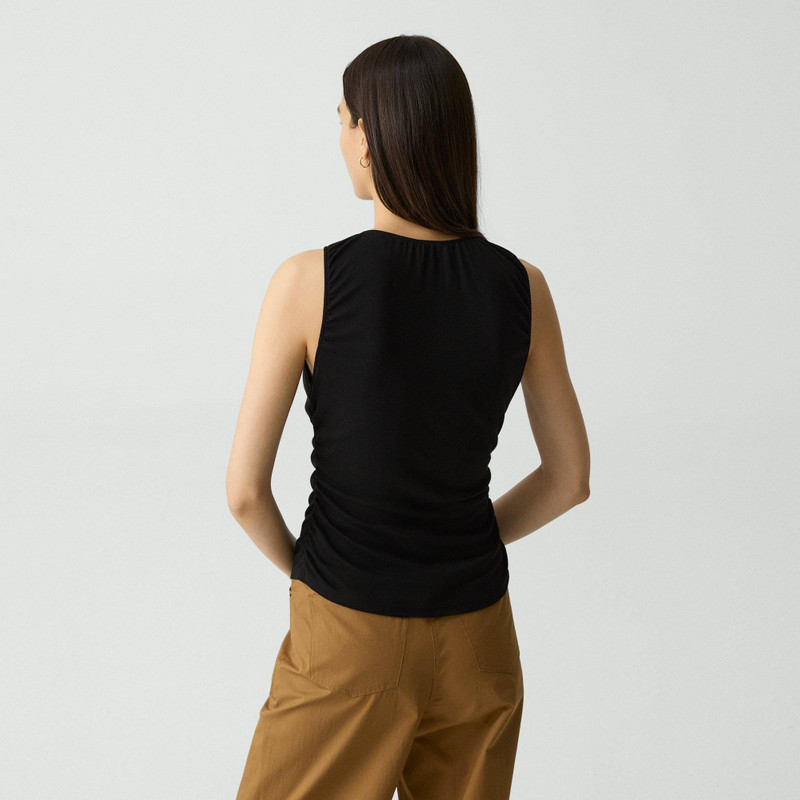 Shirred Top in Soft Rib 4