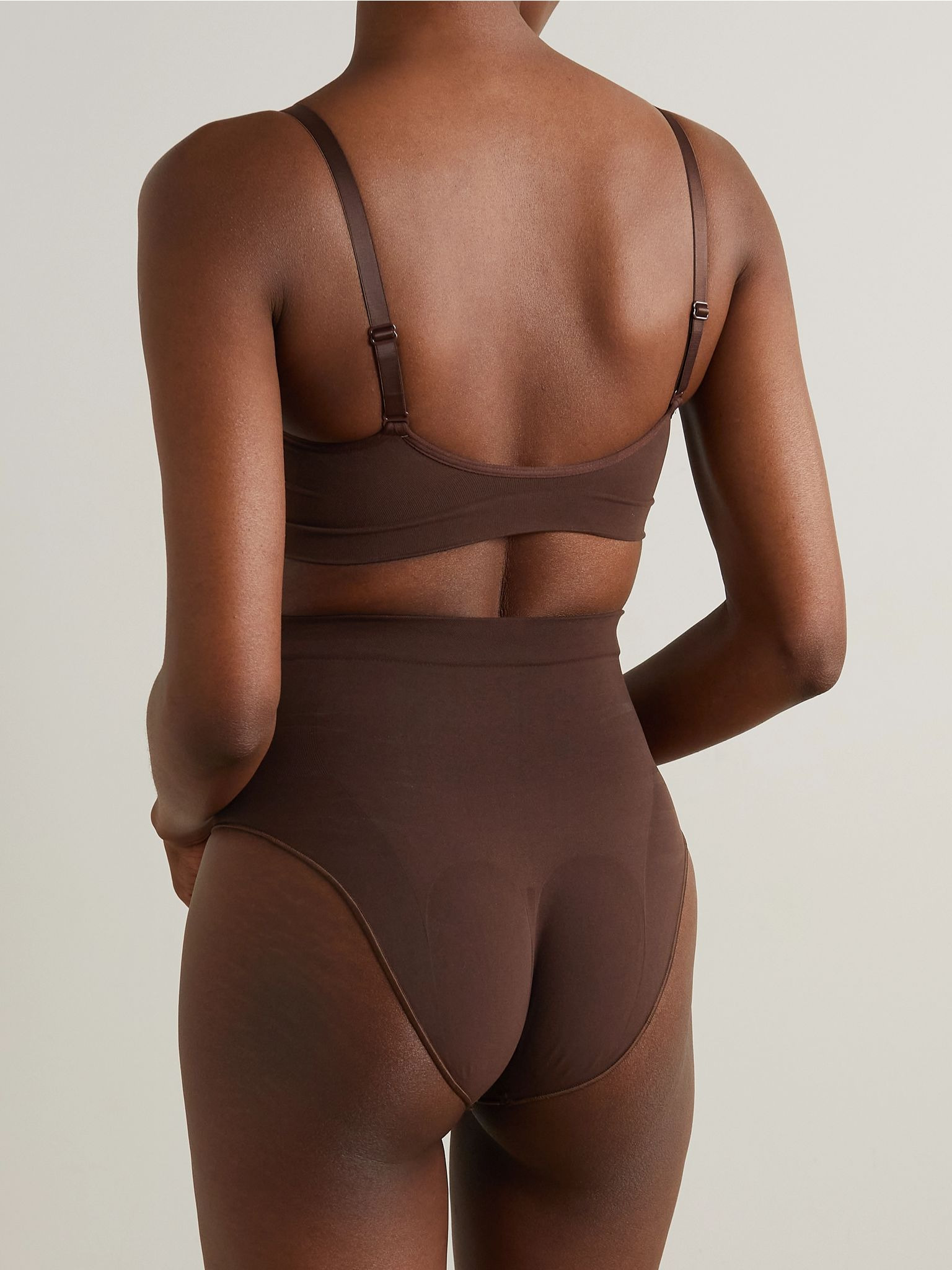 Seamless Sculpt Mid Waist Brief - Cocoa Brown - 3