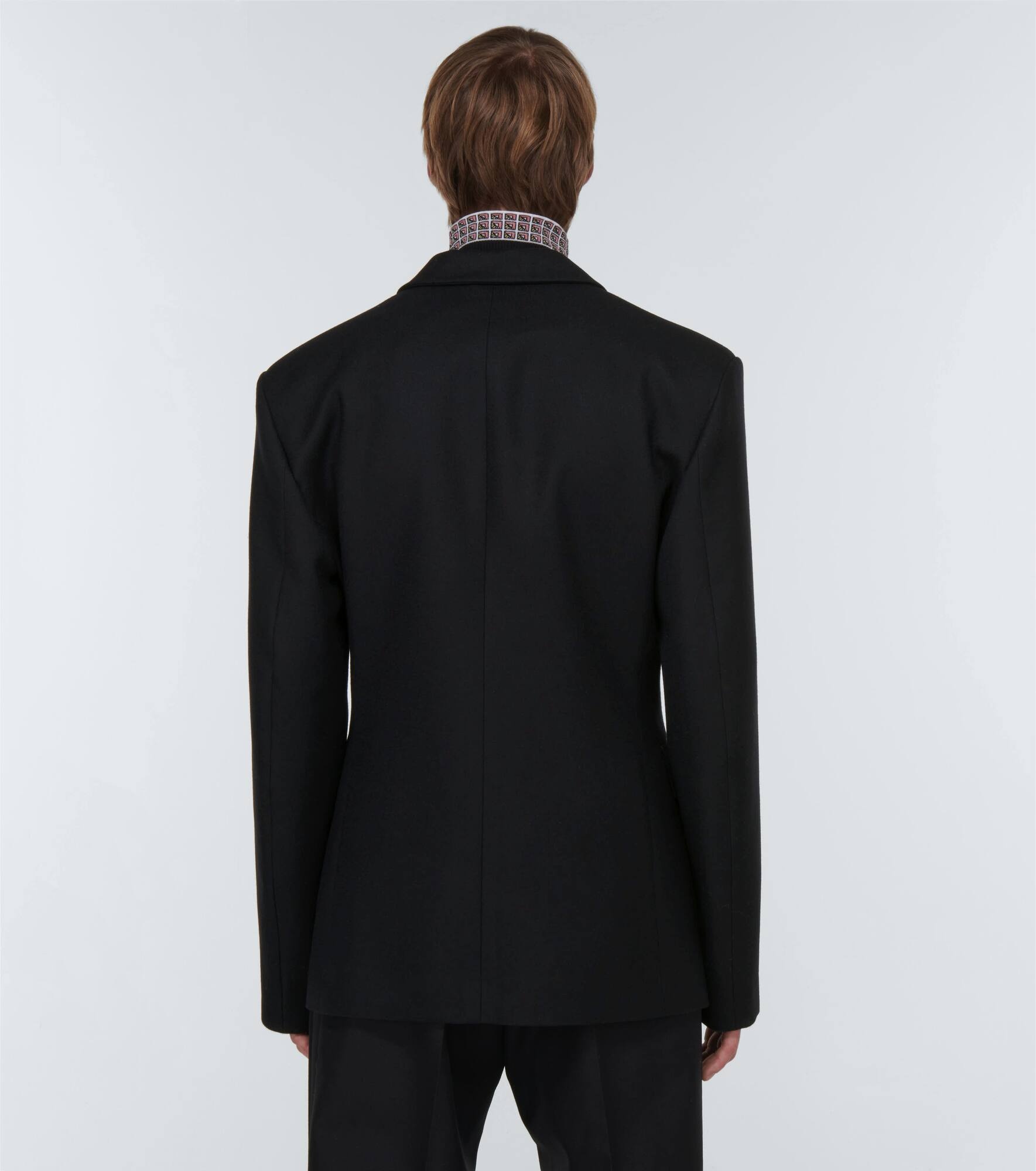 Double-breasted wool blazer - 4