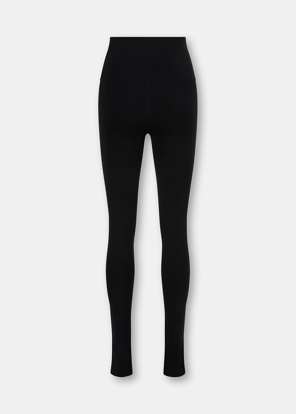 Black Body Split Front Leggings - 2