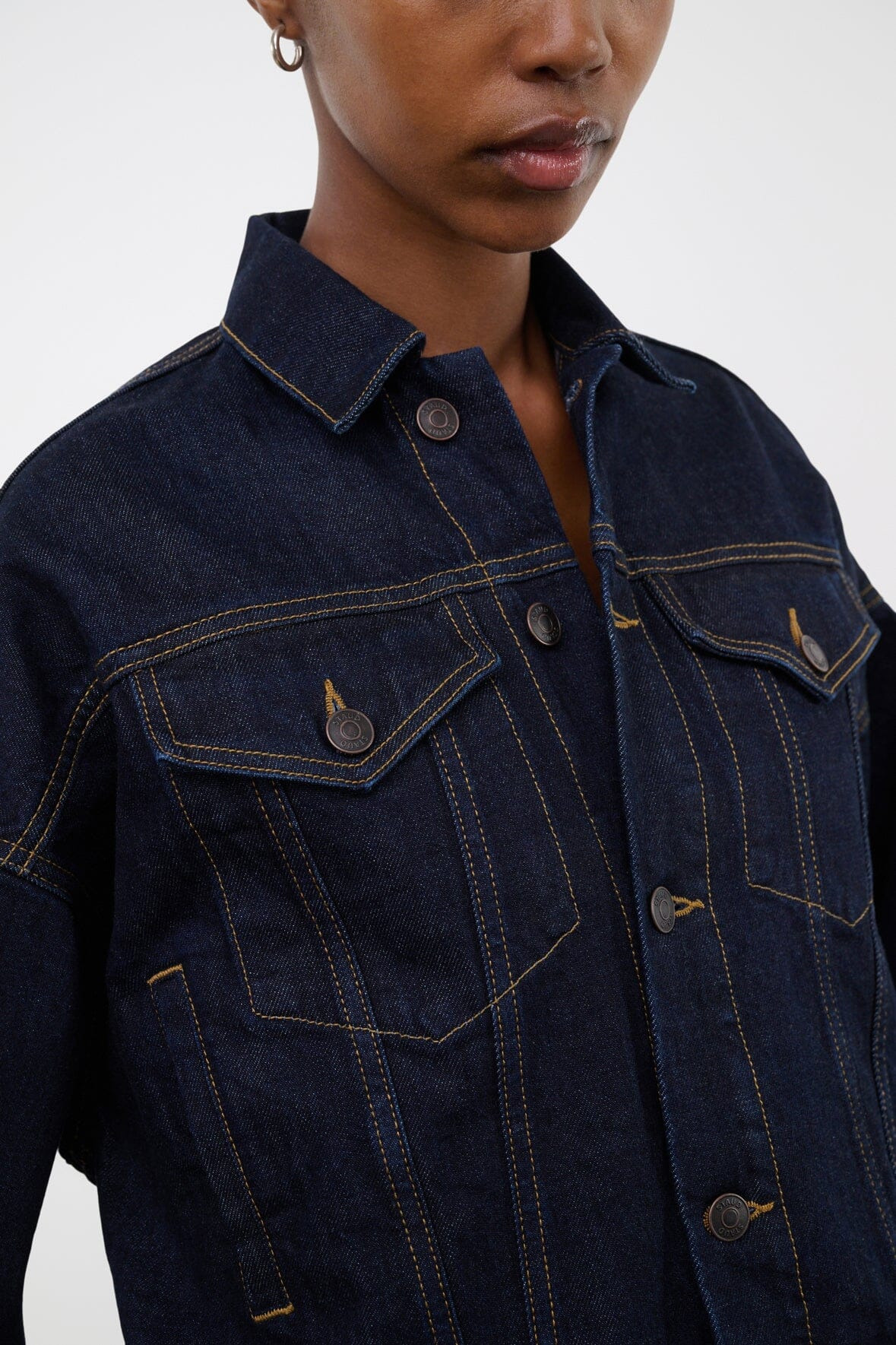 STAUD GLEN DENIM JACKET INDIGO - 4