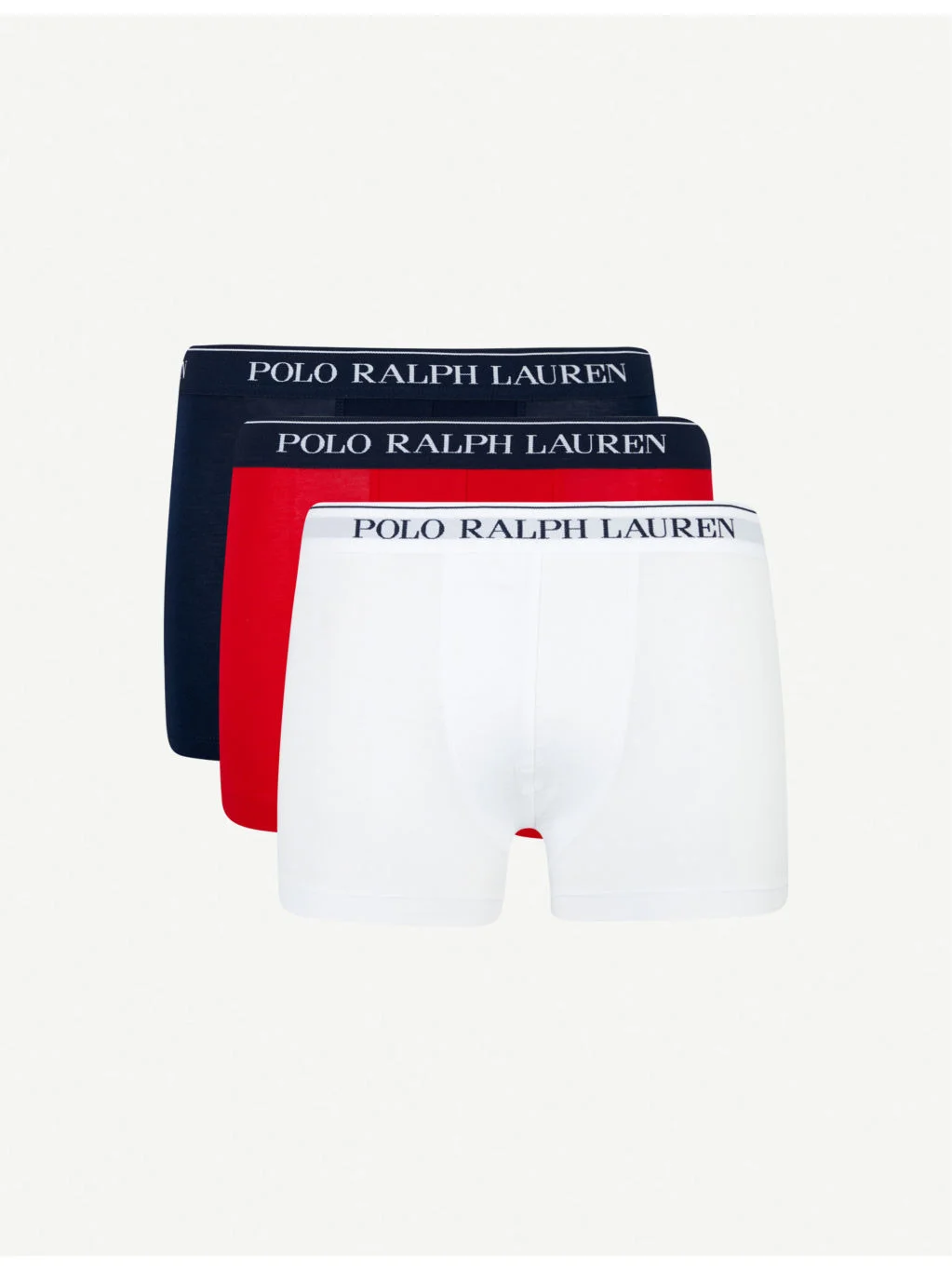 Pack of three slim-fit stretch cotton trunks - 1