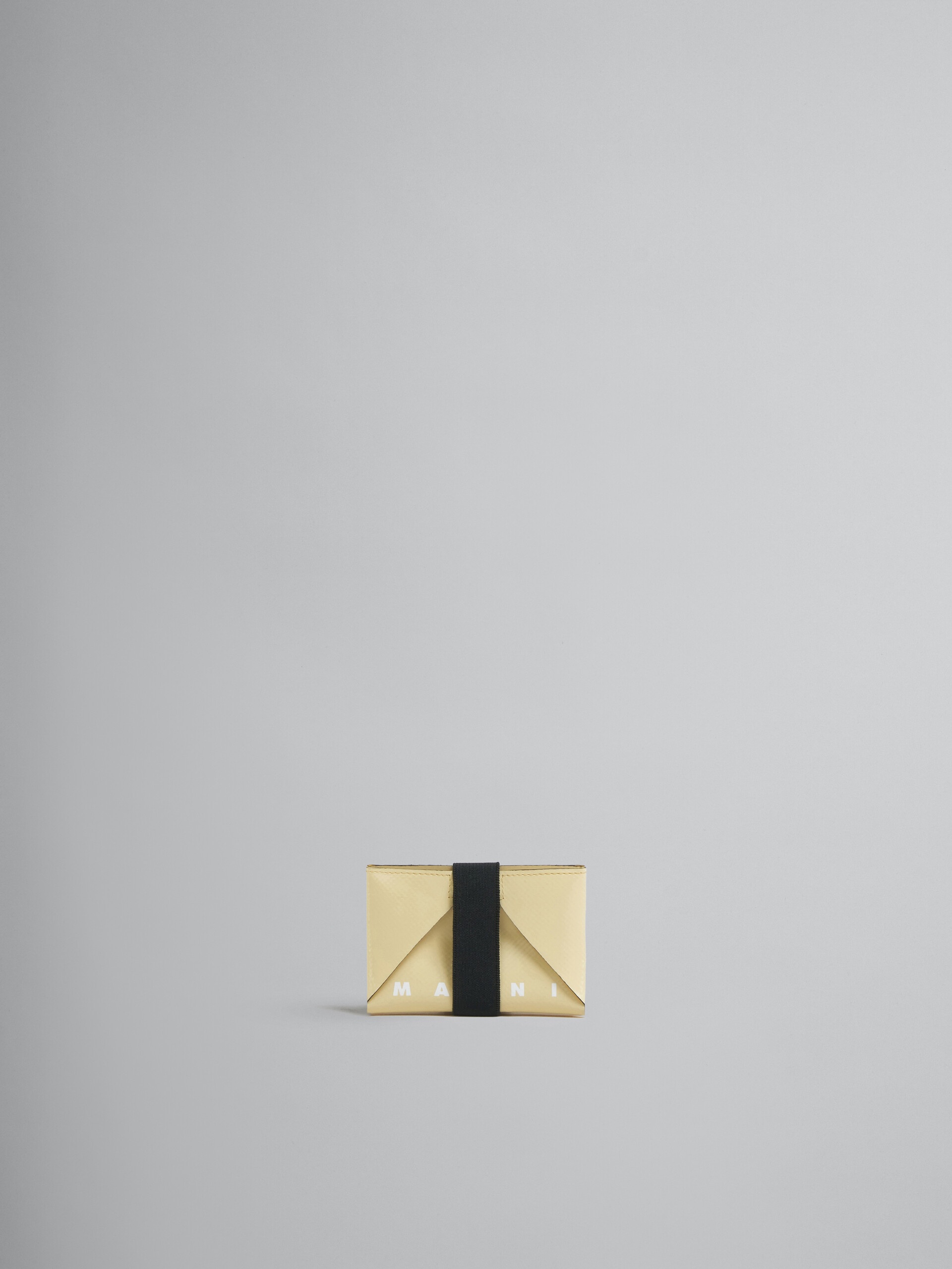 YELLOW AND BEIGE CARD CASE - 1