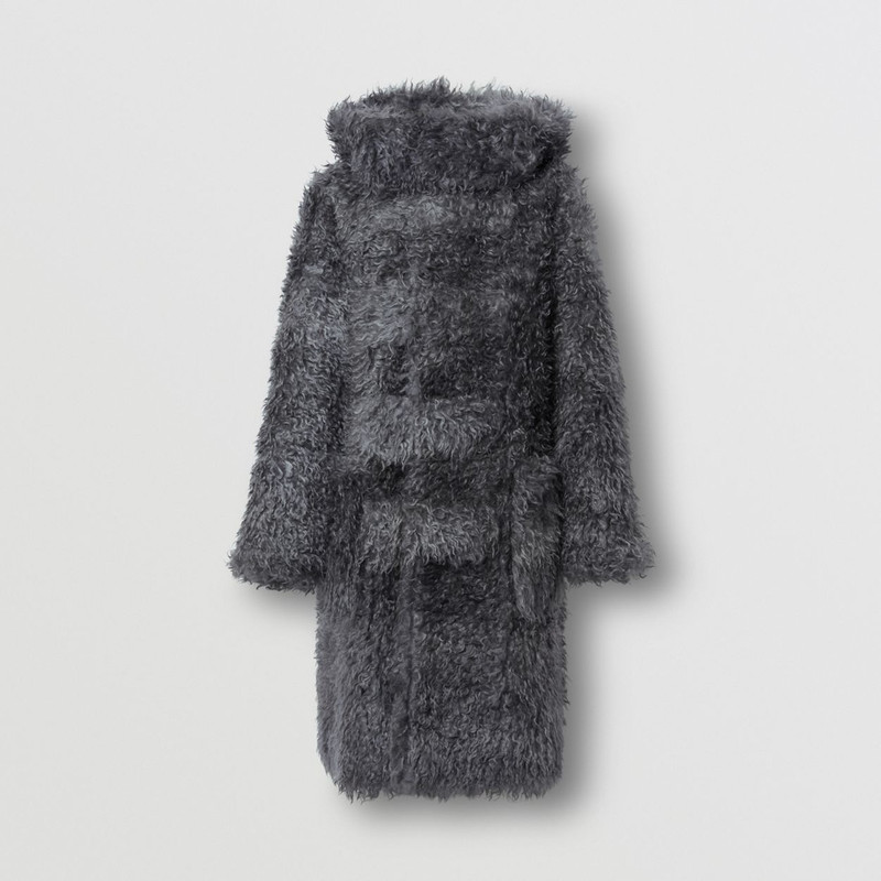 Hare Detail Mohair Blend Duffle Coat 3