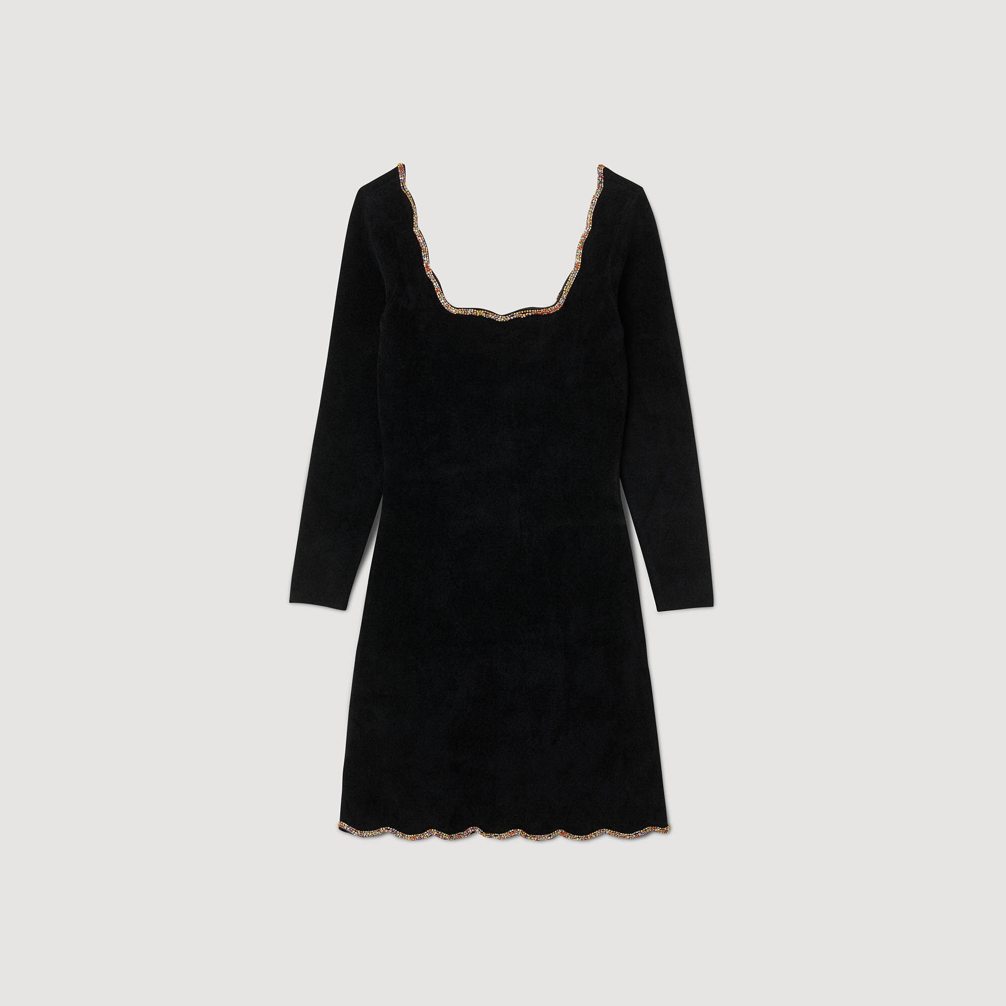 SHORT VELVET DRESS - 1