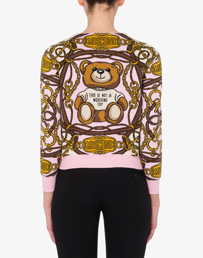 MILITARY TEDDY SCARF COTTON CARDIGAN 3