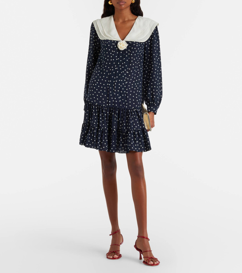 RIXO Valetta polka-dot silk crêpe minidress outlook