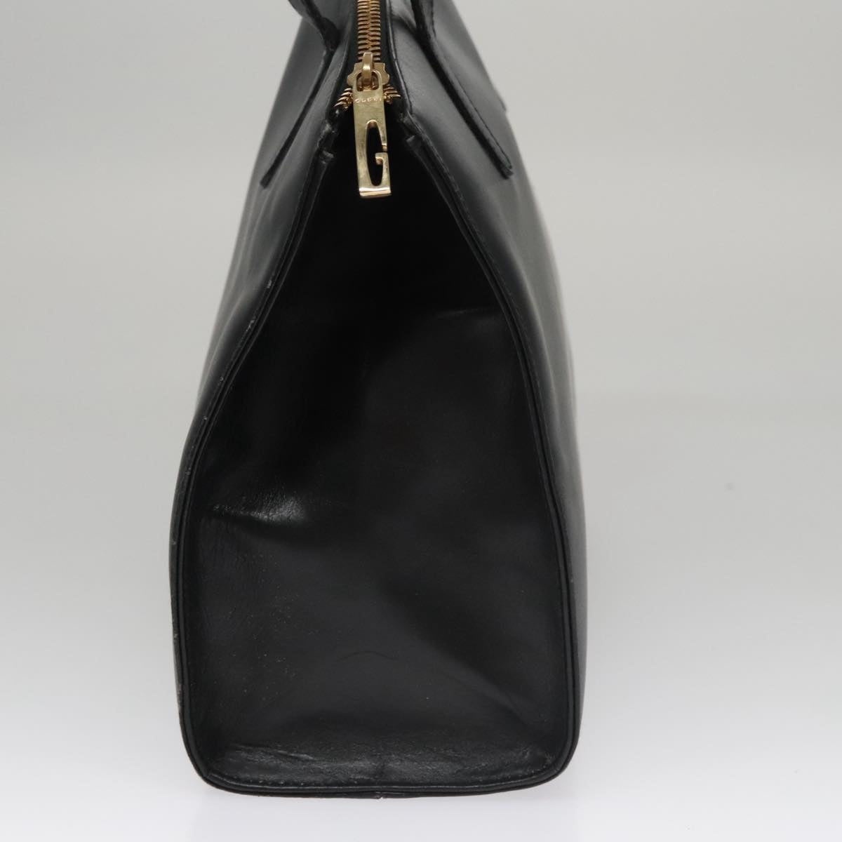 GUCCI Hand Bag Leather Black Gold 000 2058 0569 0 - 4