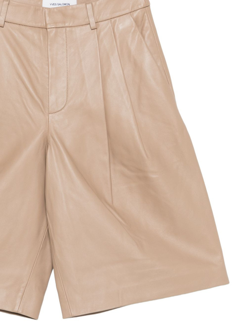 pleated leather shorts 3