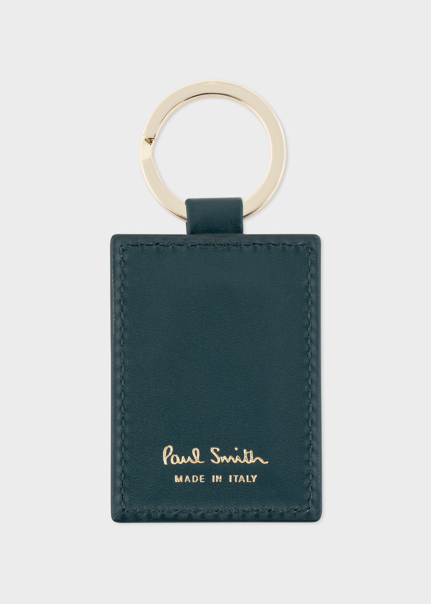 Leather 'Signature Stripe' Keyring - 2