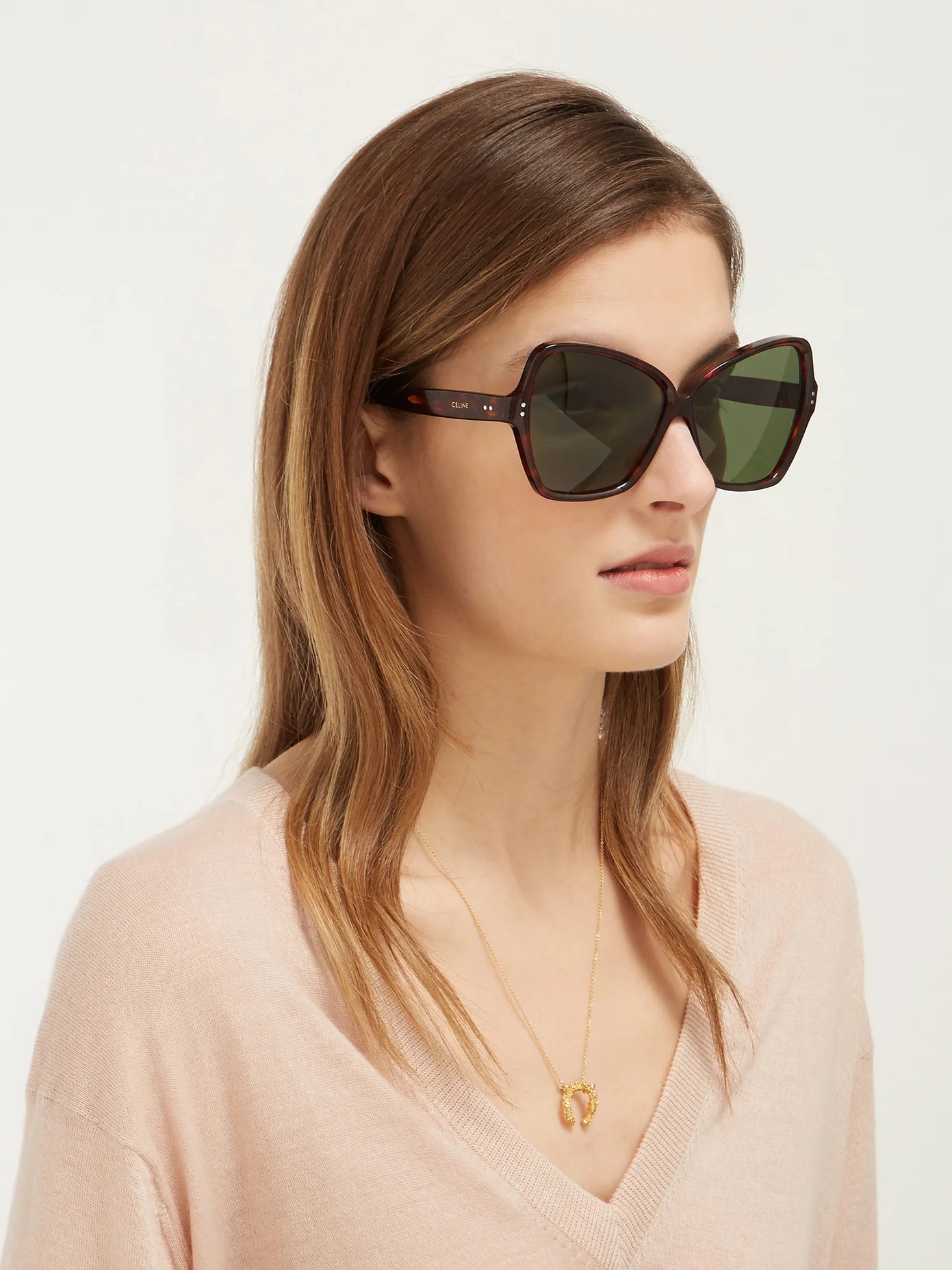 Butterfly cat-eye acetate sunglasses - 2