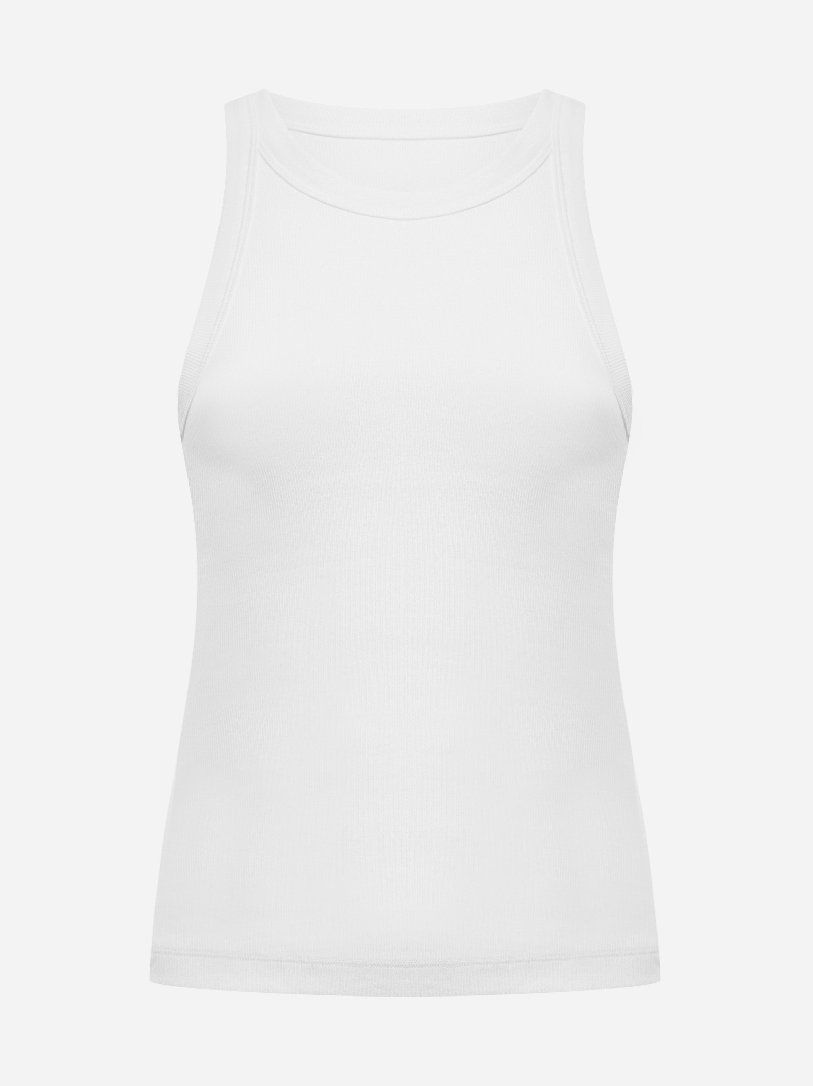 Cotton ribbed knit tank top - 1