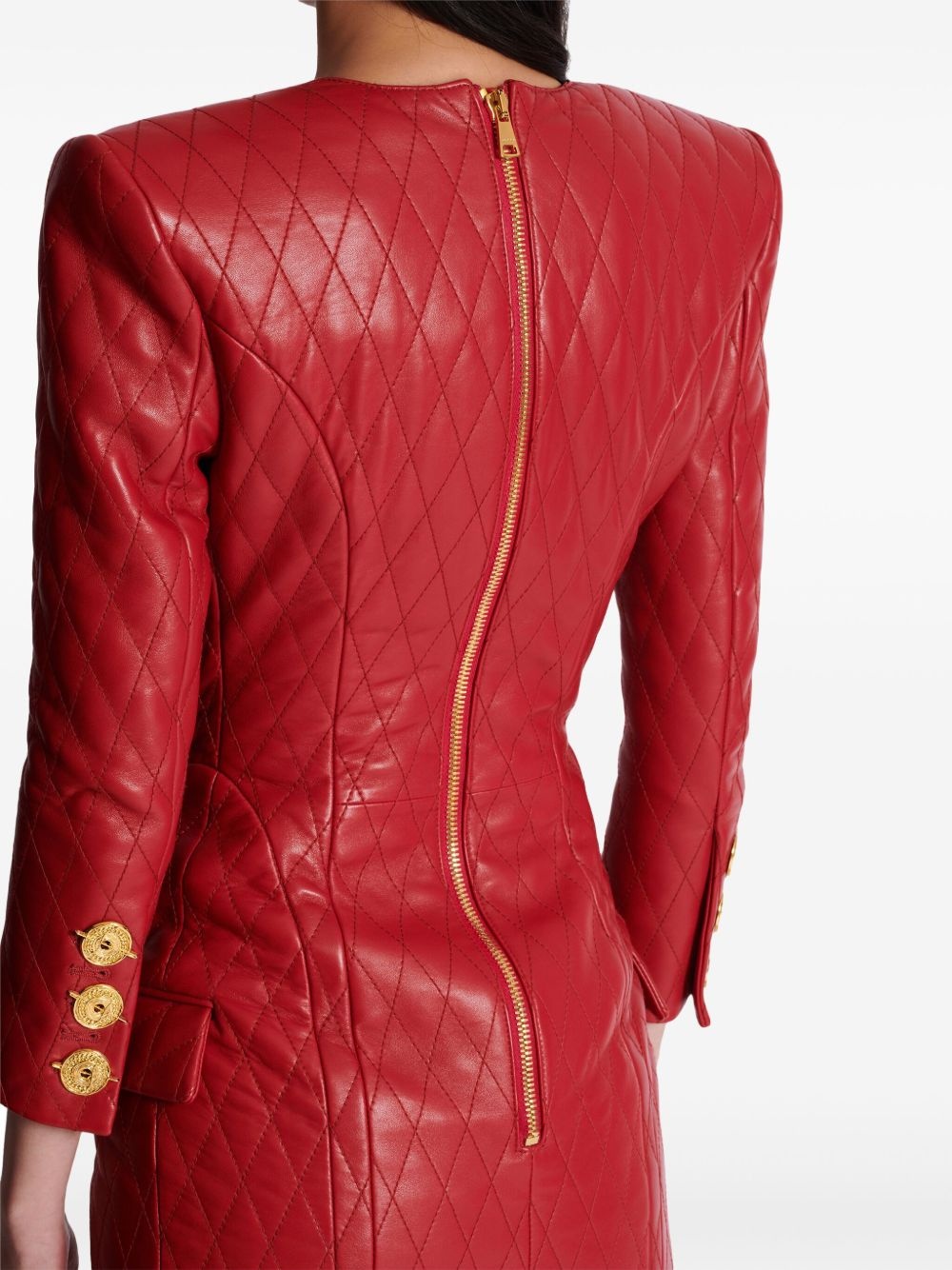 quilted mini dress - 6