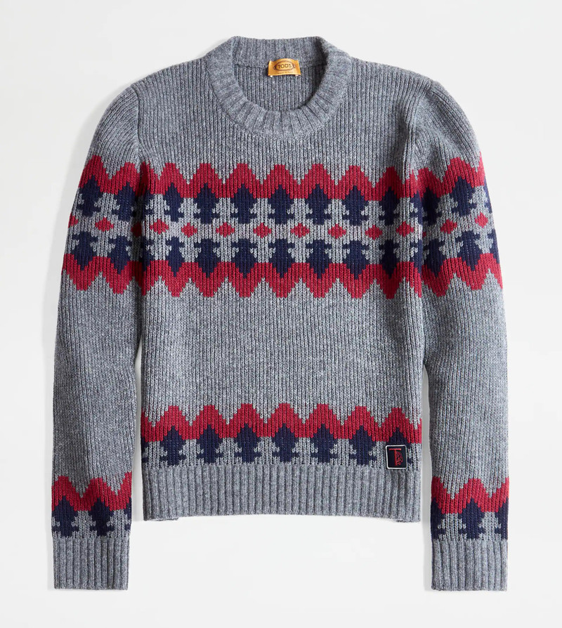 ROUND-NECK JUMPER - GREY, BLUE, RED 1