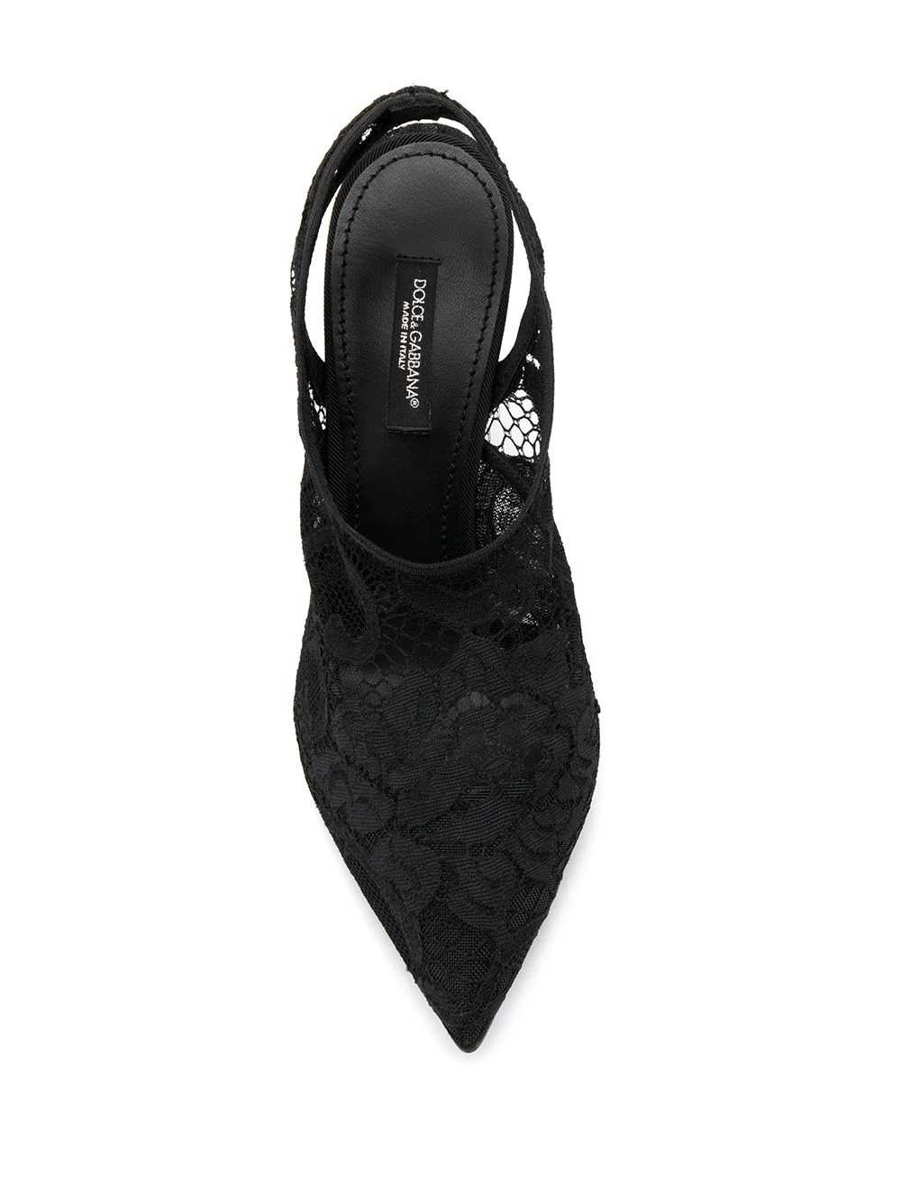 floral lace slingback pumps - 4