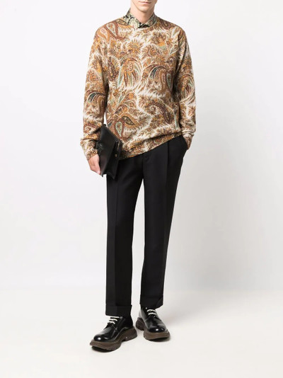 Etro paisley-print knitted jumper outlook