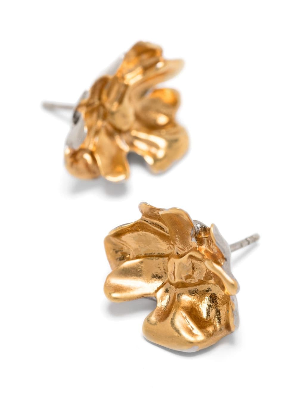 floral-motif stud earrings - 3