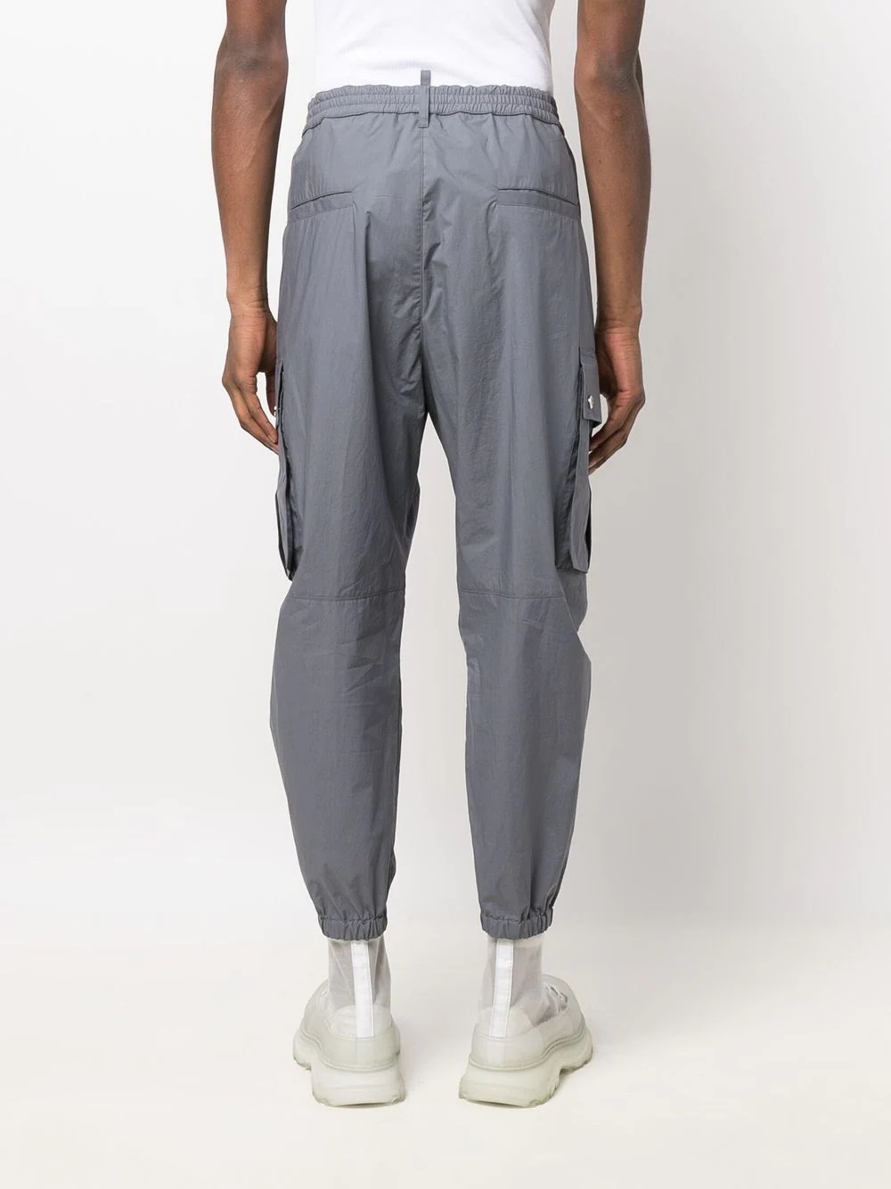 logo-print tapered track pants - 4