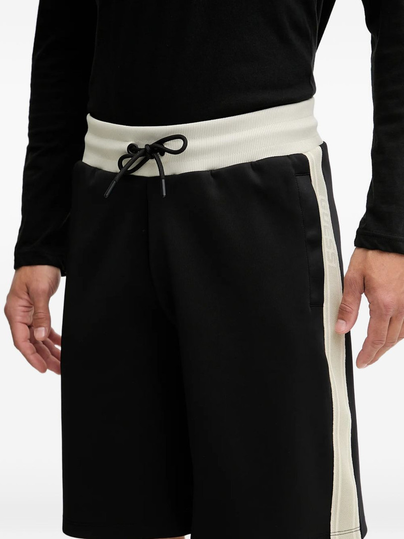 Scuba drawstring panelled shorts 1