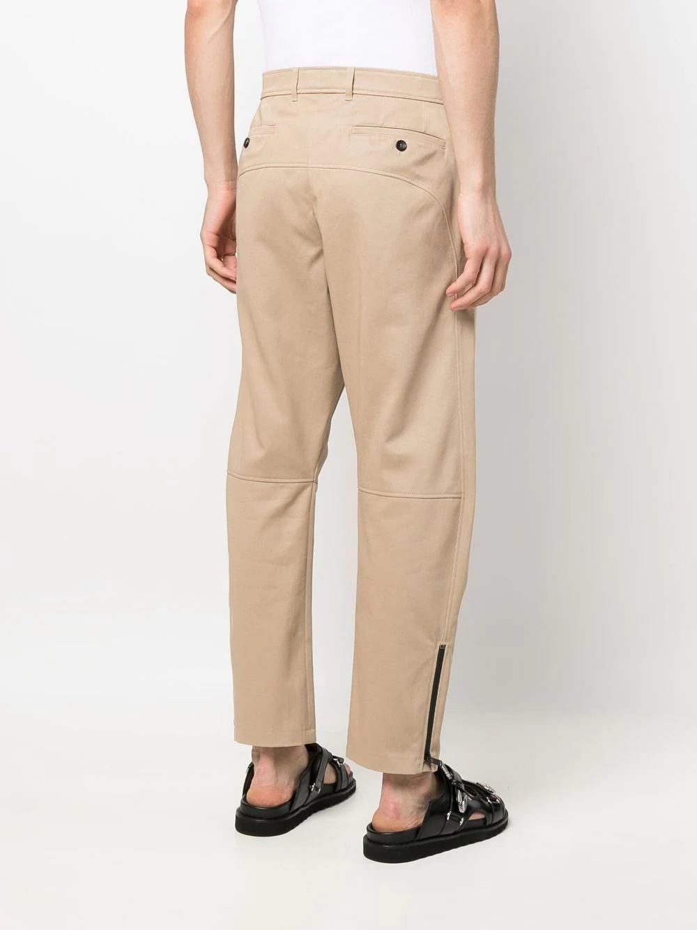 pleated straight-leg trousers - 4