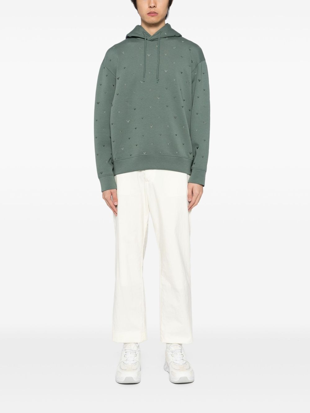 embroidered-logo hoodie - 2