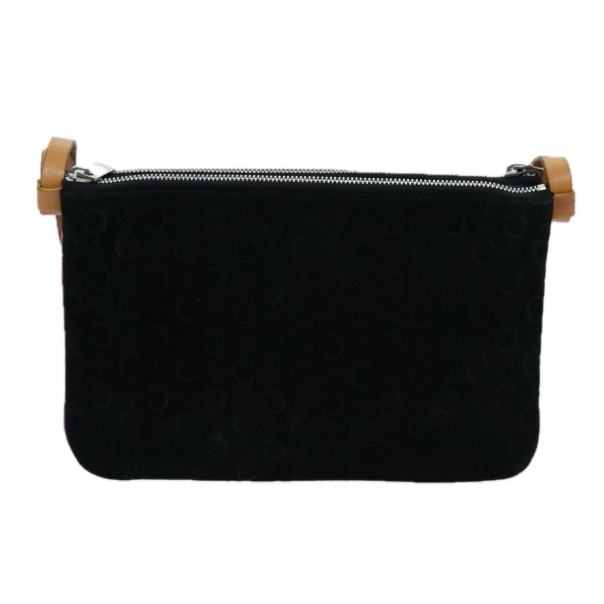 CELINE C Macadam Canvas Shoulder Bag Black - 3