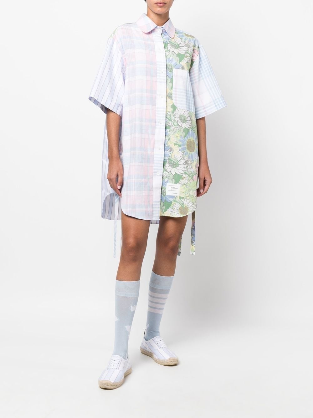floral-print shirtdress - 2
