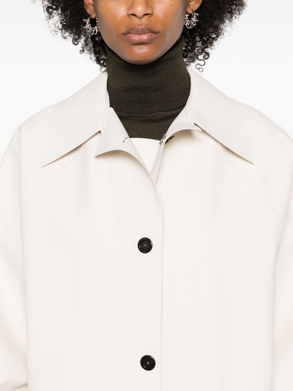 single-breasted long coat - 5