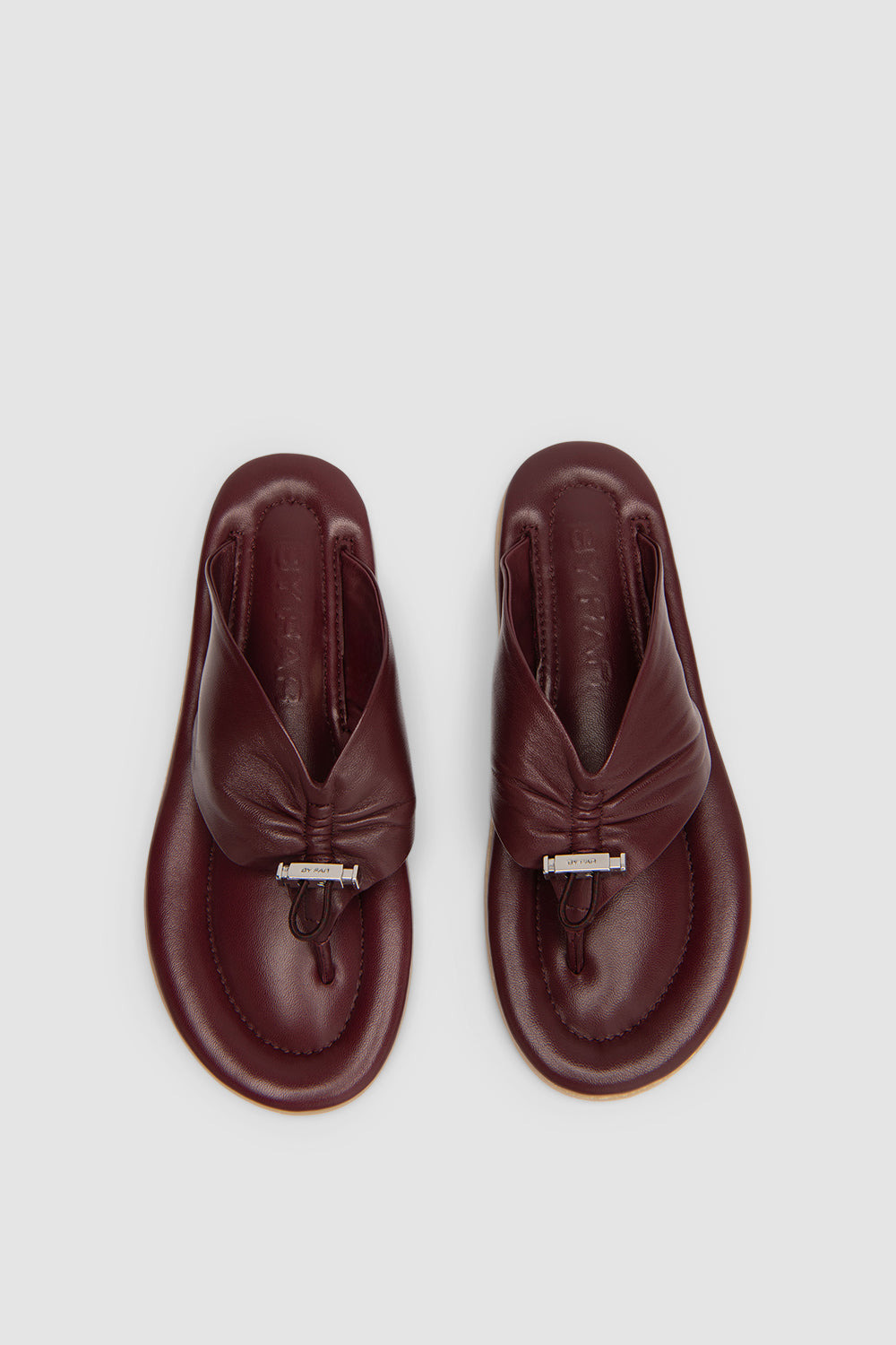 Dashiel Sour Cherry Lamb Nappa Leather Flip-Flop Sandal - 3