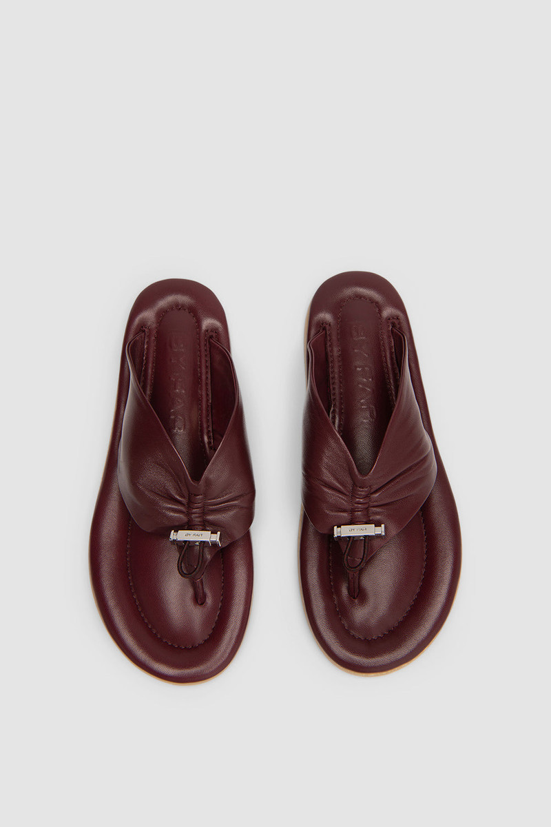 Dashiel Sour Cherry Lamb Nappa Leather Flip-Flop Sandal 3