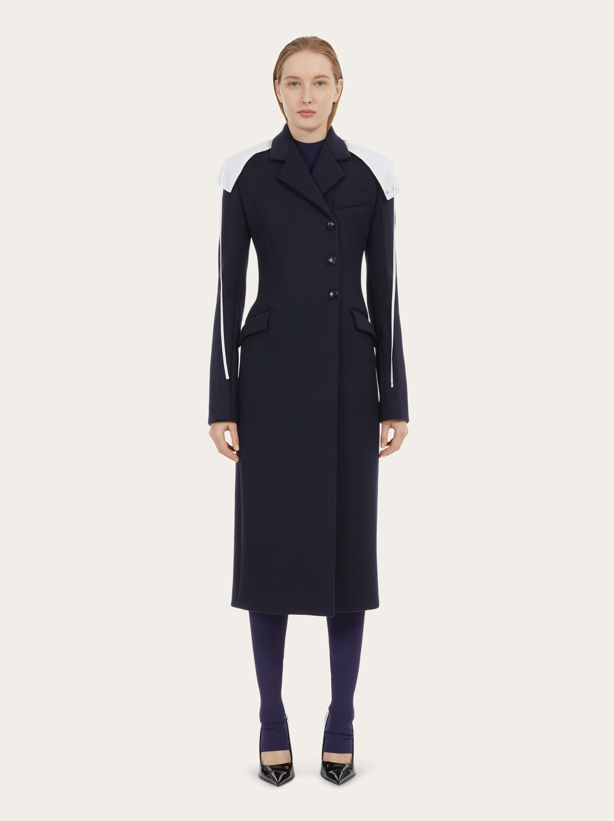Wool coat with detachable hood - 2