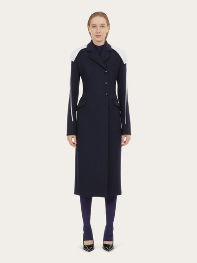 FERRAGAMO Wool coat with detachable hood outlook