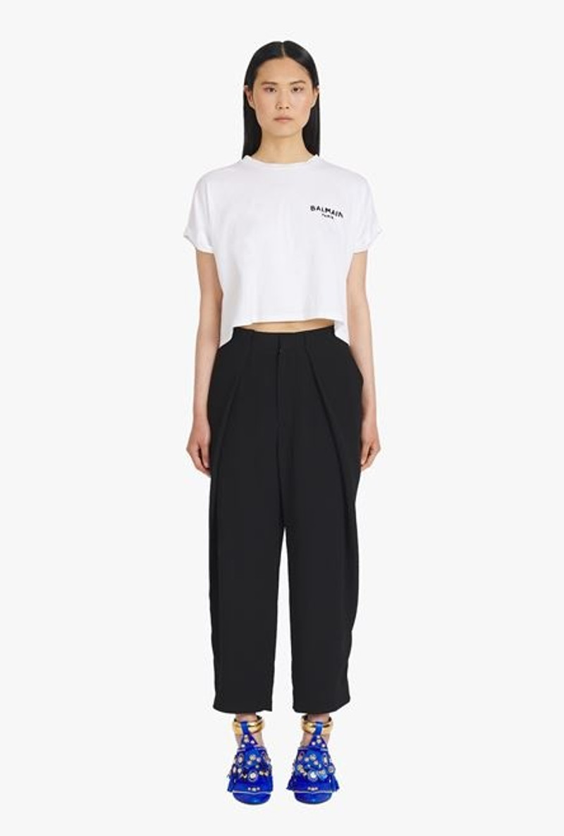 Black crêpe eco-designed pants 4