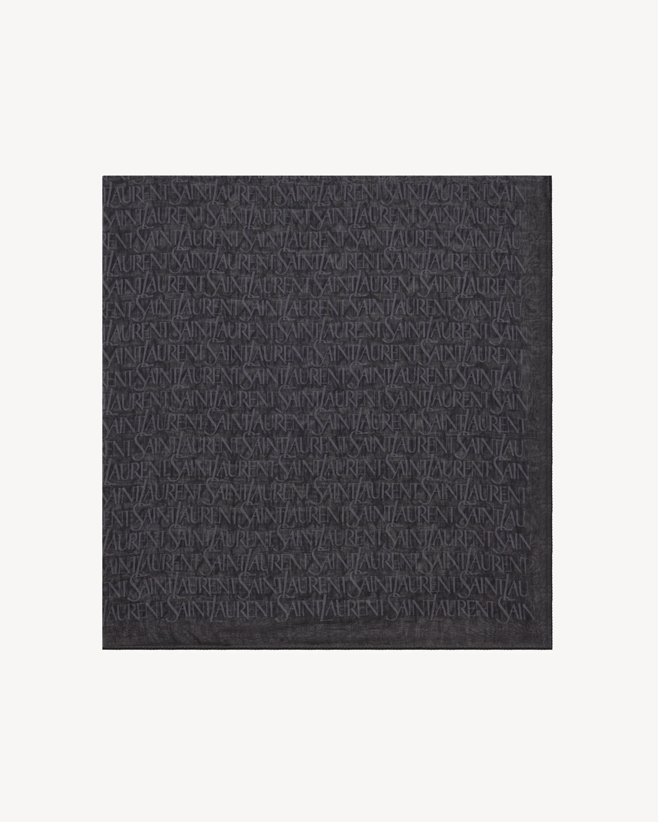 SAINT LAURENT LARGE SQUARE SCARF IN CASEIN FIBER AND MODAL - 1