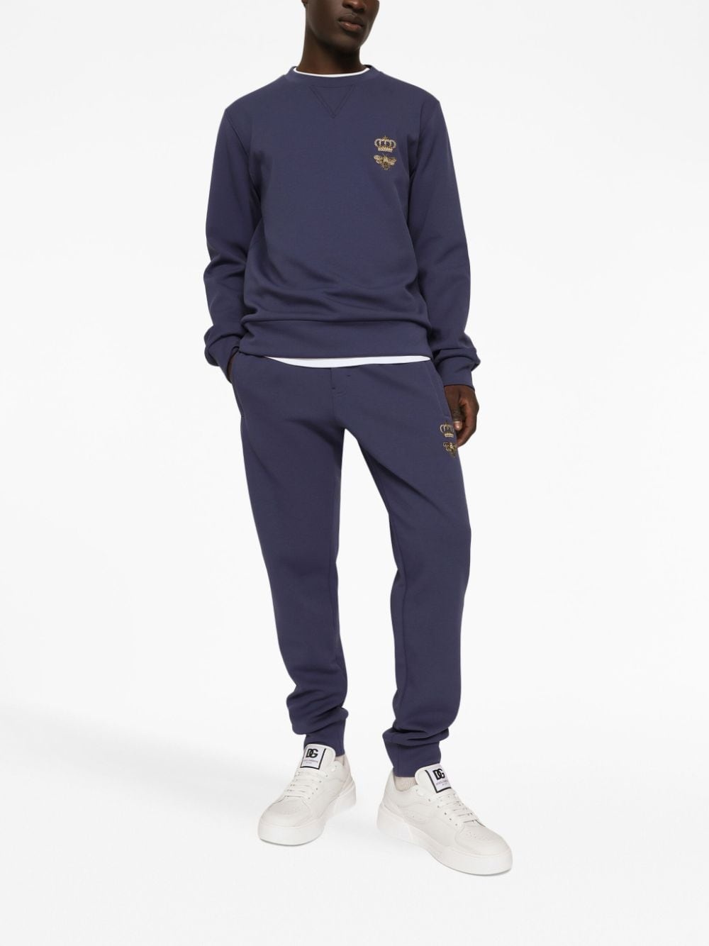 bee-embroidered cotton sweatshirt - 2