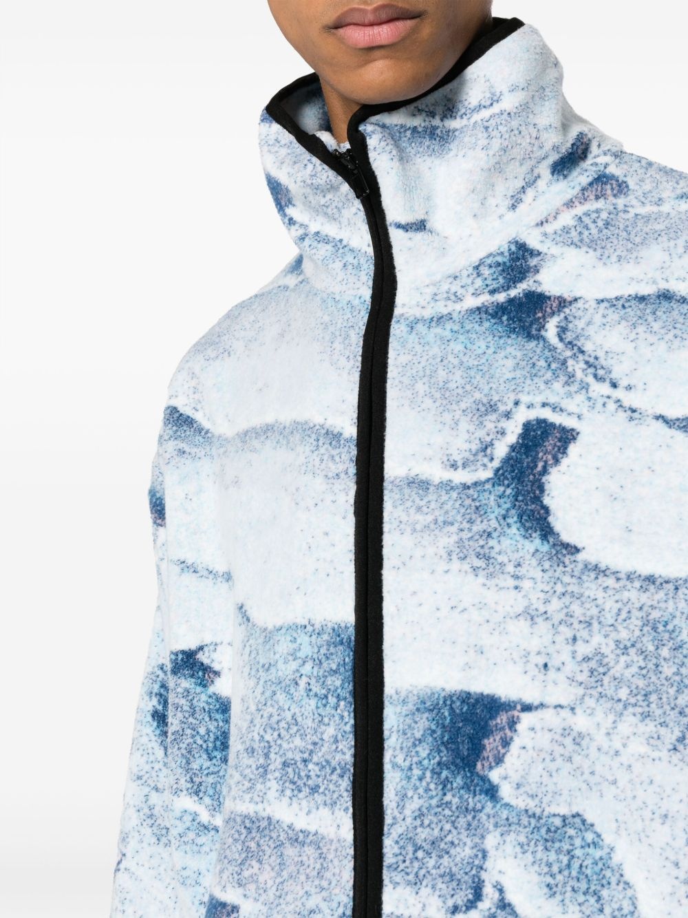 Salt abstract-print zip-up jacket - 5