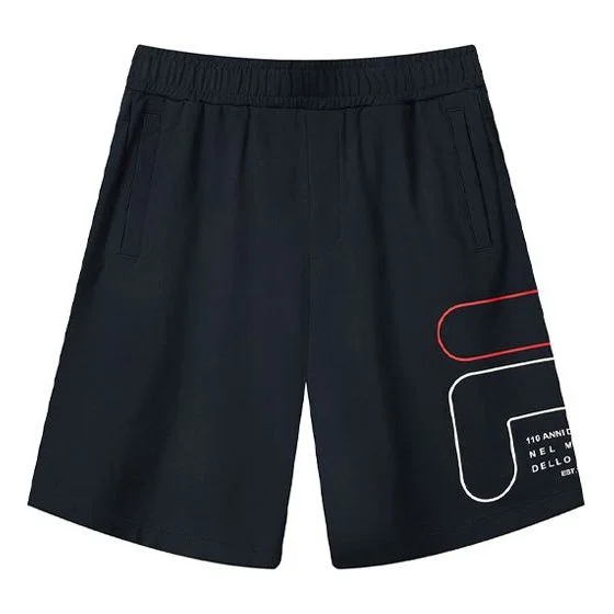 FILA Alphabet Logo Knit Casual Sports Shorts Blue F11M138613F-NV - 1