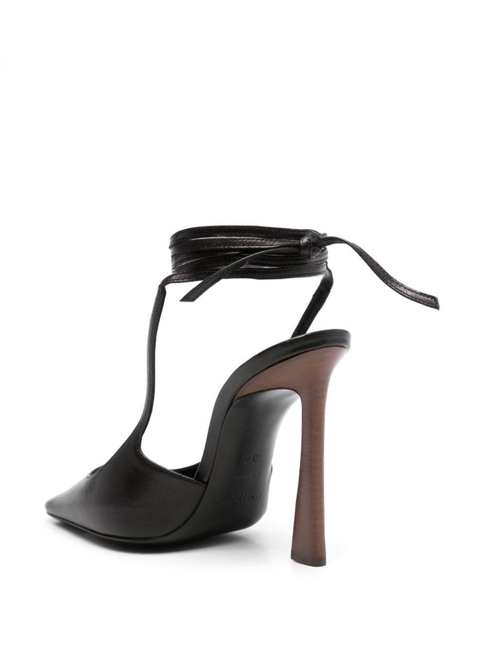 leather 105mm ankle-strap pumps - 3