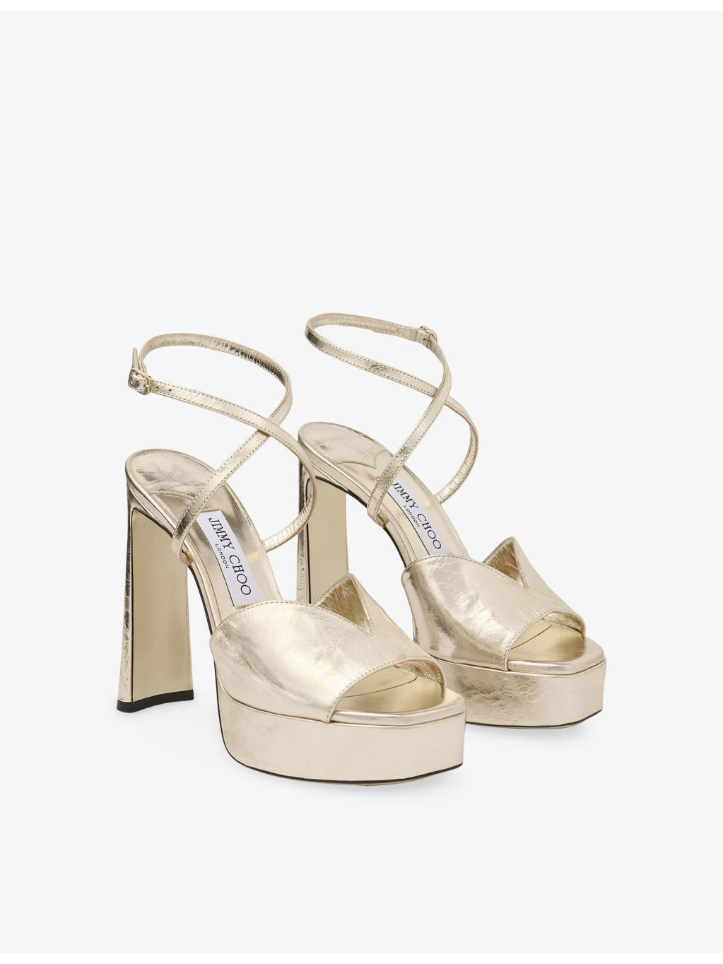 Karli Platform 125 Metallic Leather Sandals - 3